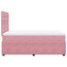 Pat box spring cu saltea, roz, 120x200 cm, catifea - WALTI WALTI