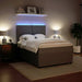 Pat box spring cu saltea, gri deschis, 140x190 cm, catifea - WALTI WALTI