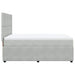 Pat box spring cu saltea, gri deschis, 140x190 cm, catifea - WALTI WALTI