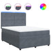 Pat box spring cu saltea, gri închis, 140x190 cm, catifea - WALTI WALTI