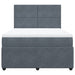 Pat box spring cu saltea, gri închis, 140x190 cm, catifea - WALTI WALTI