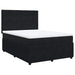 Pat box spring cu saltea, negru, 140x190 cm, catifea - WALTI WALTI