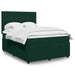 Pat box spring cu saltea, verde închis, 140x190 cm, catifea - WALTI WALTI