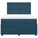 Pat box spring cu saltea, albastru, 140x190 cm, catifea - WALTI WALTI