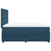 Pat box spring cu saltea, albastru, 140x190 cm, catifea - WALTI WALTI
