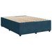 Pat box spring cu saltea, albastru, 140x190 cm, catifea - WALTI WALTI