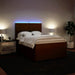 Pat box spring cu saltea, roz, 140x190 cm, catifea - WALTI WALTI