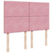 Pat box spring cu saltea, roz, 140x190 cm, catifea - WALTI WALTI