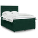 Pat box spring cu saltea, verde închis, 140x190 cm, catifea - WALTI WALTI