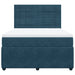 Pat box spring cu saltea, albastru, 140x190 cm, catifea - WALTI WALTI