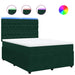 Pat box spring cu saltea, verde închis, 140x190 cm, catifea - WALTI WALTI