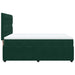 Pat box spring cu saltea, verde închis, 140x190 cm, catifea - WALTI WALTI