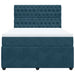 Pat box spring cu saltea, albastru, 140x190 cm, catifea - WALTI WALTI