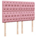 Pat box spring cu saltea, roz, 140x190 cm, catifea - WALTI WALTI
