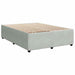 Pat box spring cu saltea, gri deschis, 140x190 cm, catifea - WALTI WALTI