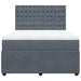 Pat box spring cu saltea, gri închis, 140x190 cm, catifea - WALTI WALTI