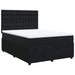 Pat box spring cu saltea, negru, 140x190 cm, catifea - WALTI WALTI