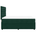 Pat box spring cu saltea, verde închis, 140x190 cm, catifea - WALTI WALTI