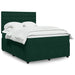 Pat box spring cu saltea, verde închis, 140x190 cm, catifea - WALTI WALTI