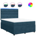 Pat box spring cu saltea, albastru, 140x190 cm, catifea - WALTI WALTI
