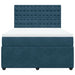 Pat box spring cu saltea, albastru, 140x190 cm, catifea - WALTI WALTI