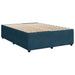 Pat box spring cu saltea, albastru, 140x190 cm, catifea - WALTI WALTI