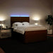 Pat box spring cu saltea, roz, 140x190 cm, catifea - WALTI WALTI