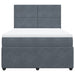 Pat box spring cu saltea, gri închis, 140x200 cm, catifea - WALTI WALTI