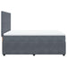Pat box spring cu saltea, gri închis, 140x200 cm, catifea - WALTI WALTI