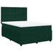 Pat box spring cu saltea, verde închis, 140x200 cm, catifea - WALTI WALTI