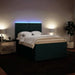 Pat box spring cu saltea, verde închis, 140x200 cm, catifea - WALTI WALTI