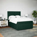 Pat box spring cu saltea, verde închis, 140x200 cm, catifea - WALTI WALTI