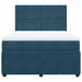 Pat box spring cu saltea, albastru, 140x200 cm, catifea - WALTI WALTI