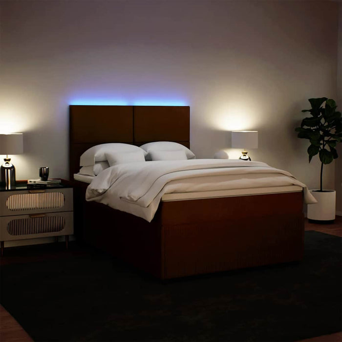 Pat box spring cu saltea, roz, 140x200 cm, catifea - WALTI WALTI