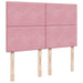 Pat box spring cu saltea, roz, 140x200 cm, catifea - WALTI WALTI