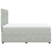Pat box spring cu saltea, gri deschis, 140x200 cm, catifea - WALTI WALTI