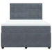 Pat box spring cu saltea, gri închis, 140x200 cm, catifea - WALTI WALTI