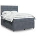 Pat box spring cu saltea, gri închis, 140x200 cm, catifea - WALTI WALTI
