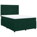 Pat box spring cu saltea, verde închis, 140x200 cm, catifea - WALTI WALTI