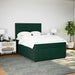 Pat box spring cu saltea, verde închis, 140x200 cm, catifea - WALTI WALTI