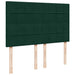 Pat box spring cu saltea, verde închis, 140x200 cm, catifea - WALTI WALTI