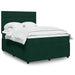 Pat box spring cu saltea, verde închis, 140x200 cm, catifea - WALTI WALTI