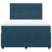 Pat box spring cu saltea, albastru, 140x200 cm, catifea - WALTI WALTI