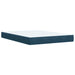 Pat box spring cu saltea, albastru, 140x200 cm, catifea - WALTI WALTI