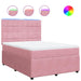 Pat box spring cu saltea, roz, 140x200 cm, catifea - WALTI WALTI