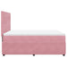 Pat box spring cu saltea, roz, 140x200 cm, catifea - WALTI WALTI