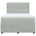 Pat box spring cu saltea, gri deschis, 140x200 cm, catifea - WALTI WALTI