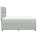 Pat box spring cu saltea, gri deschis, 140x200 cm, catifea - WALTI WALTI