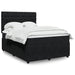 Pat box spring cu saltea, negru, 140x200 cm, catifea - WALTI WALTI