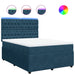 Pat box spring cu saltea, albastru, 140x200 cm, catifea - WALTI WALTI